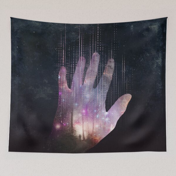 Item preview, Hand and Universe Double Exposure designed and sold by Dyrk Wyst Redbubble Shop.