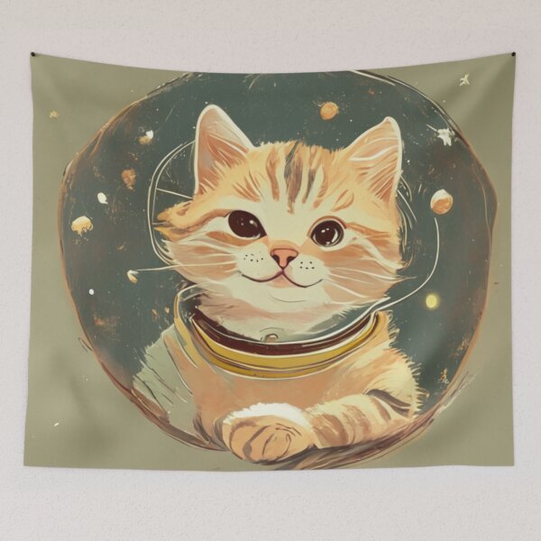 Item preview, gato espacial designed and sold by Alvaro Norambuena Gaete.
