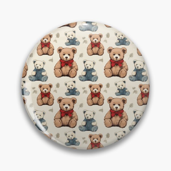Item preview, Seamless Vintage Teddy Bear Illustration Pattern - Ursus Cuddlicus designed and sold by ShobulousStudio.