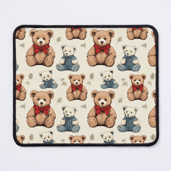 Item preview, Seamless Vintage Teddy Bear Illustration Pattern - Ursus Cuddlicus designed and sold by ShobulousStudio.