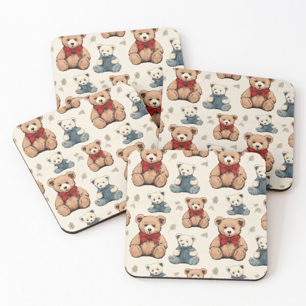 Item preview, Seamless Vintage Teddy Bear Illustration Pattern - Ursus Cuddlicus designed and sold by ShobulousStudio.