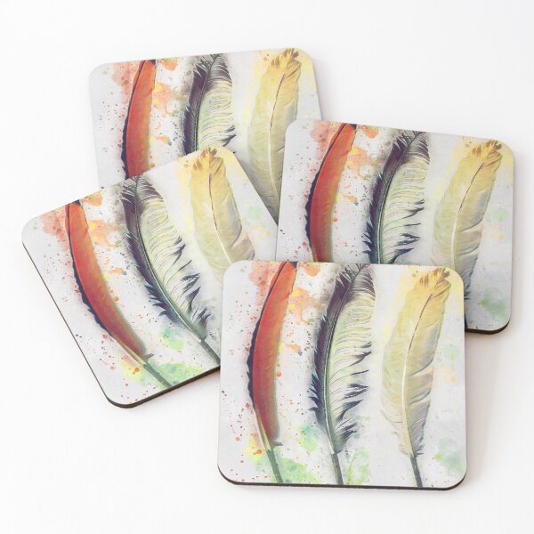 Item preview, Three feathers in watercolour style designed and sold by WesternExposure.