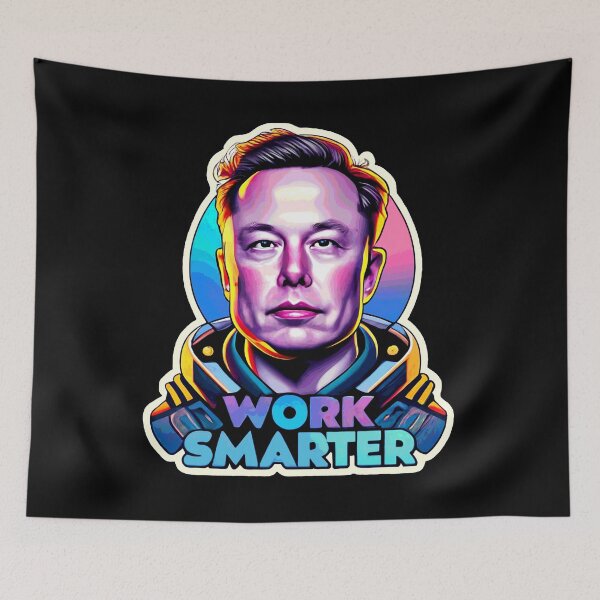 Item preview, Elon Musk - Trabaja de forma más inteligente designed and sold by plushism.