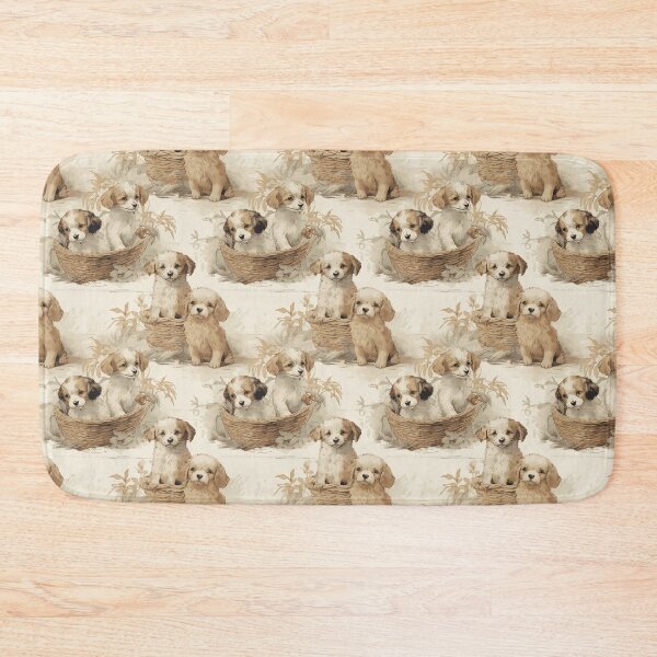 Item preview, Seamless Vintage Cute Dog Puppy Illustration Pattern - Canis Adorabilis designed and sold by ShobulousStudio.
