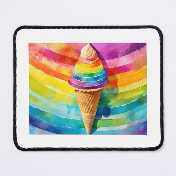 Item preview, Rainbow Ice Cream Cone designed and sold by rofocreative.
