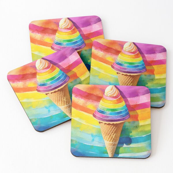 Item preview, Rainbow Ice Cream Cone designed and sold by rofocreative.