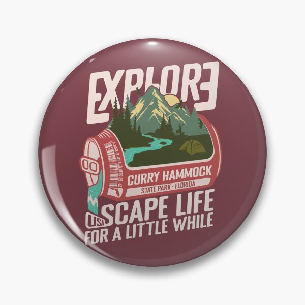 Item preview, Curry Hammock State Park Florida - FL Retro In A Pink Soda Camping Hiking Outdoor Adventure designed and sold by mountainfad.