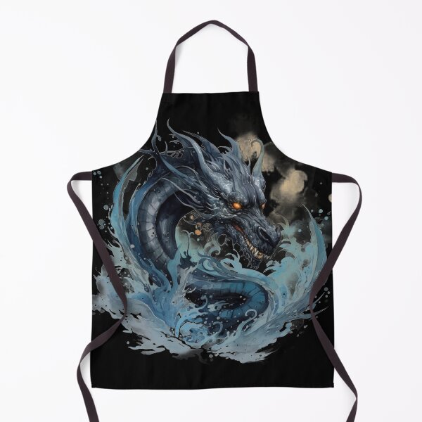 Item preview, Water Dragon Art Black Dragon Red Eyes designed and sold by AnnaMDesign.