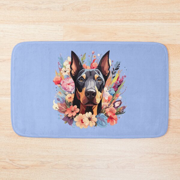 Item preview, Dobermann Flower Splash designed and sold by ZombieLH.