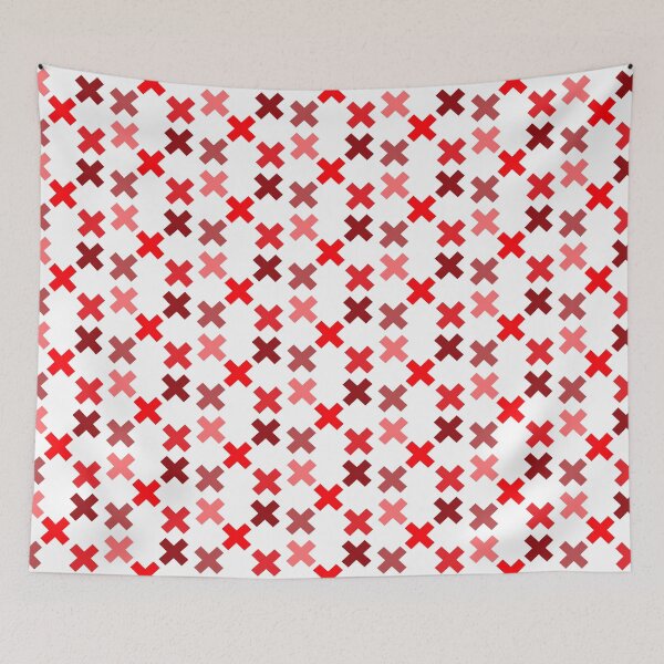 Item preview, Red Xs White Bg designed and sold by awsomepatterns.