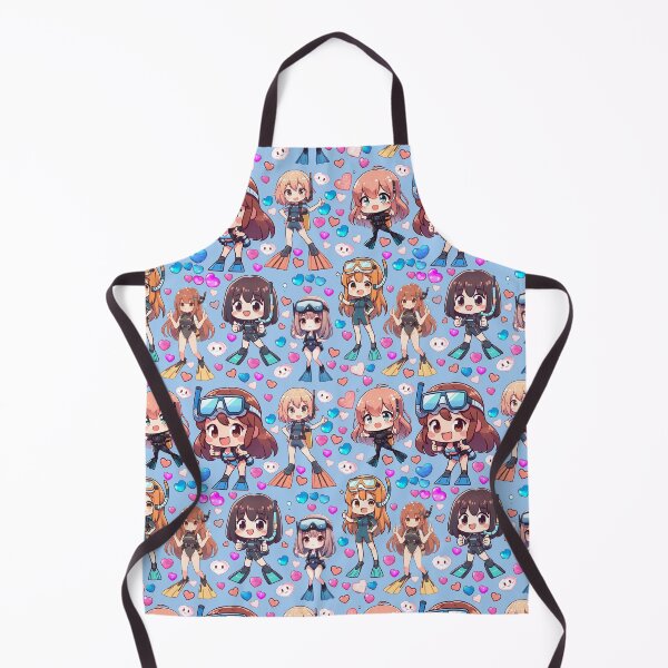 Item preview, Cute Scuba Diver Girls Anime Pattern (Baby Blue Eyes) designed and sold by andydavistech.