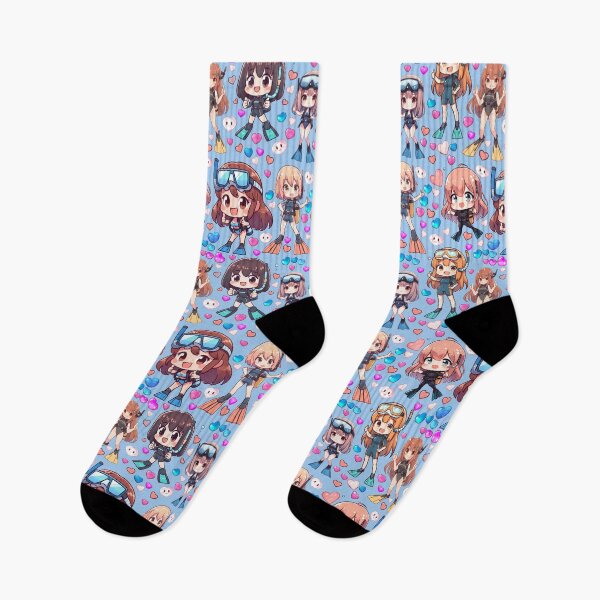 Item preview, Cute Scuba Diver Girls Anime Pattern (Baby Blue Eyes) designed and sold by andydavistech.