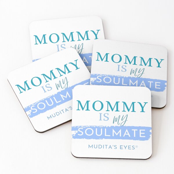 Item preview, Cute "Mommy is my soulmate" blue nursery sticker designed and sold by MuditasEyes.