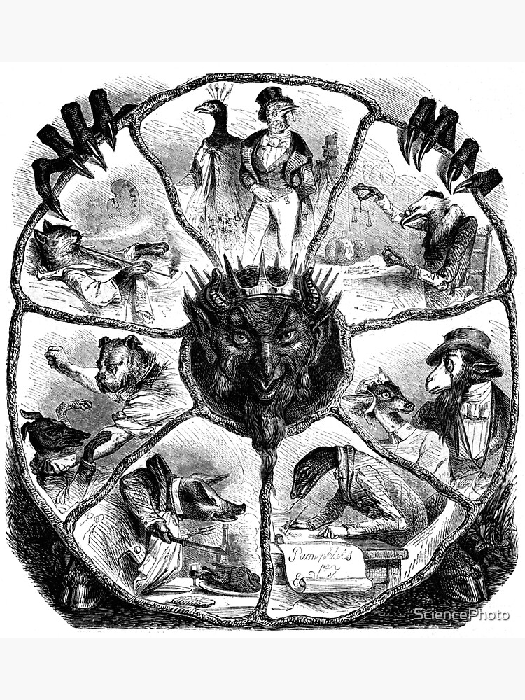 Imán for Sale con la obra «Siete pecados capitales, ilustración del siglo  XIX (C026/4663)» de SciencePhoto | Redbubble