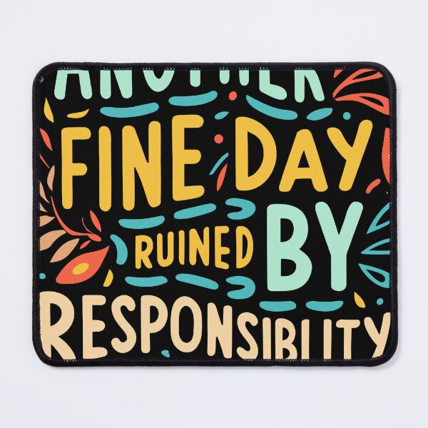 Item preview, Another Fine Day Ruined By Responsibility designed and sold by teeturle.