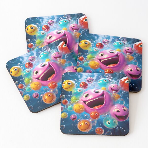 Item preview, Smiling vibrant bubbles underwater designed and sold by VisualFeeling.