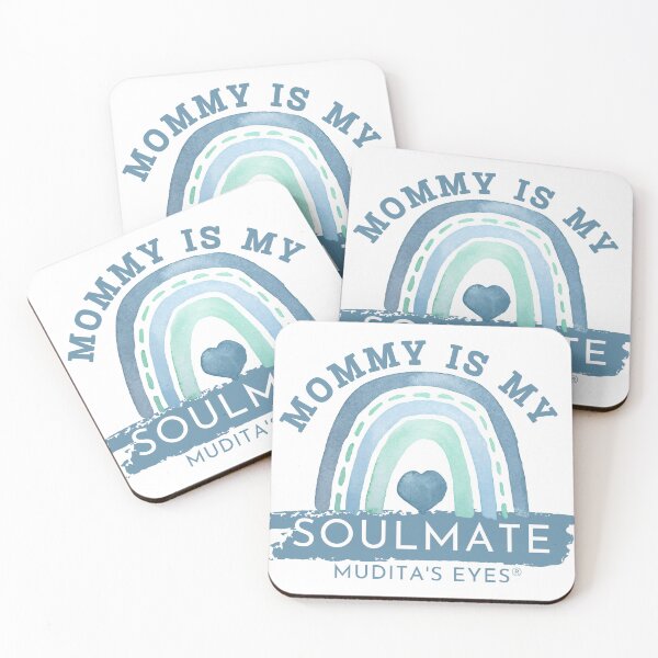 Item preview, Cute "Mommy is my soulmate" rosa blue nursery sticker designed and sold by MuditasEyes.