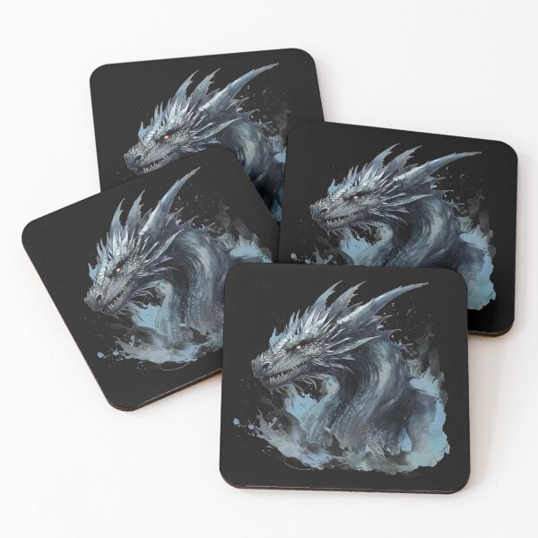 Item preview, Water Dragon Art Black Dragon Red Eyes designed and sold by AnnaMDesign.