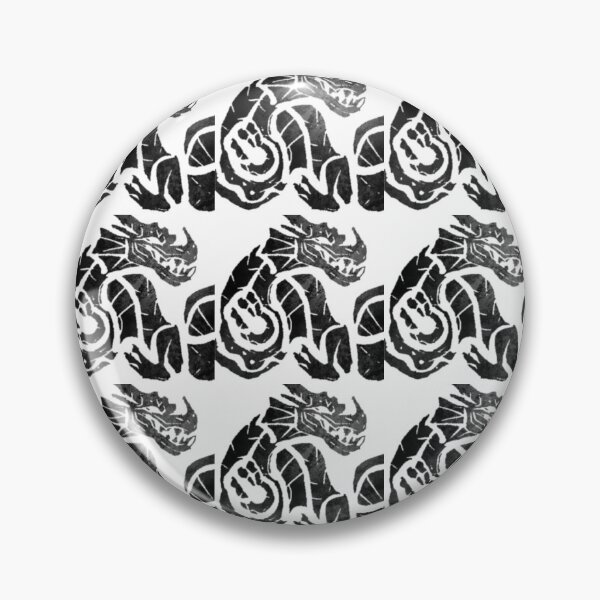 Item preview, Dragon Block Print Grid Pattern designed and sold by RowanKnowlton.
