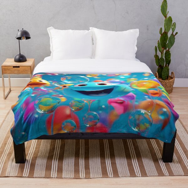 Item preview, Burbujas coloridas sonrientes nadando bajo el agua designed and sold by VisualFeeling.