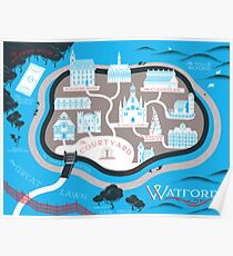 Watford School of Magicks Map- Carry On Poster