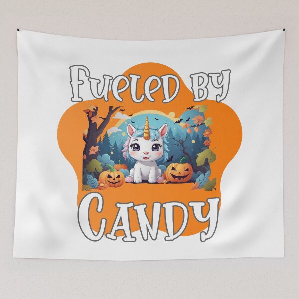 Item preview, Unicorn Fueled By Candy Trick or Treat Halloween designed and sold by EmilyUpNorth.