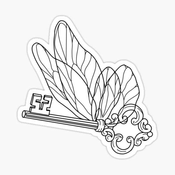 Winged key Sticker
