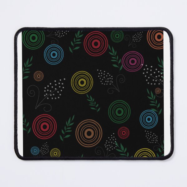 Item preview, Black background with rings and leaves designed and sold by PearlenePearls.