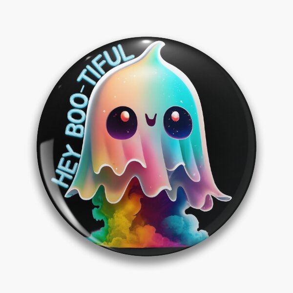 Item preview, HEY BOO-TIFUL Rainbow Sheet Ghost Halloween Design designed and sold by JaydedArt.