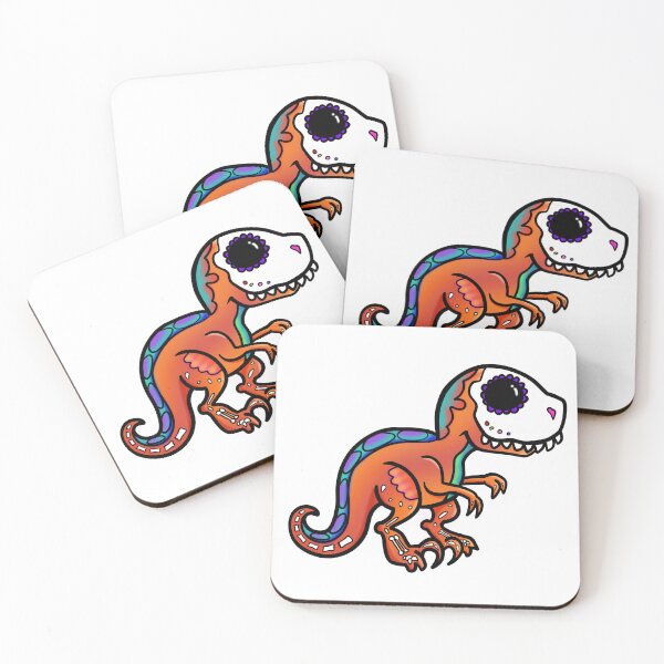 Item preview, Day of the Dead inspired Sugar Skull Raptor designed and sold by Fr0mtheMachine.