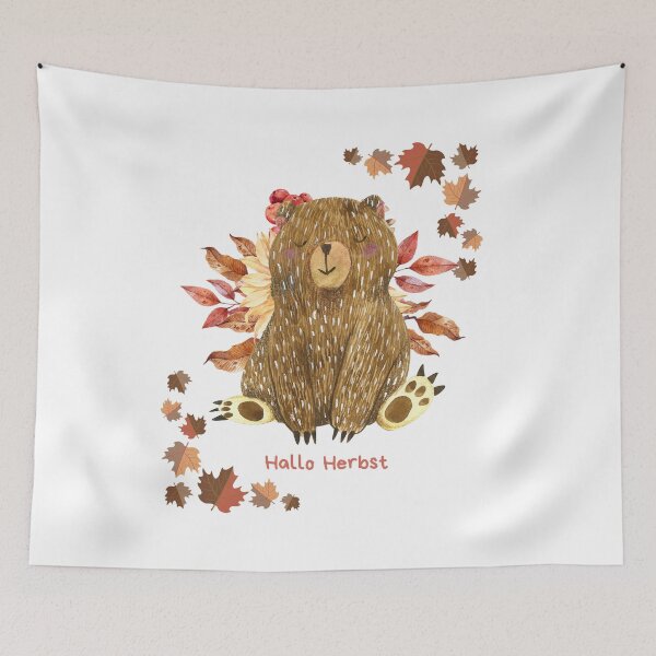 Item preview, Hello autumn bear designed and sold by KrafterMumford.