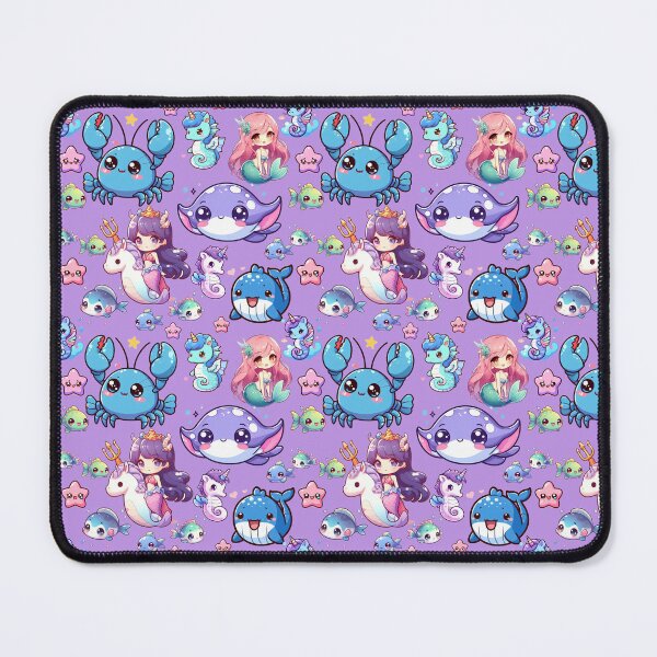 Item preview, Cute Mermaid Princess and Unicorn Seahorse (Purple) designed and sold by andydavistech.