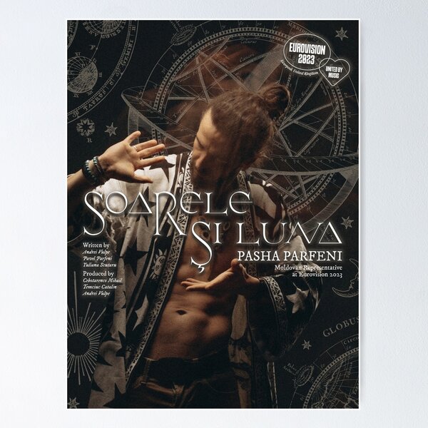 Item preview, Pasha Parfeni - Soarele și luna (Moldova, Eurovision 2023) designed and sold by jefsea.