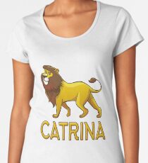 Catrina Lion Drawstring Bags Women's Premium T-Shirt