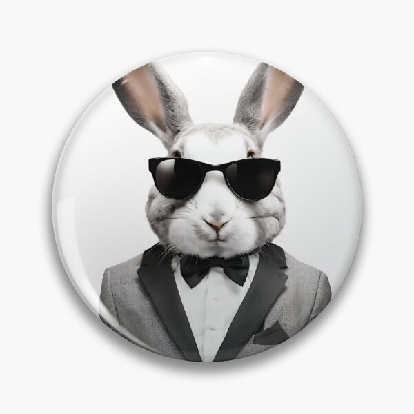 Item preview, cute bunny in a suit and sunglasses designed and sold by in-leggings.