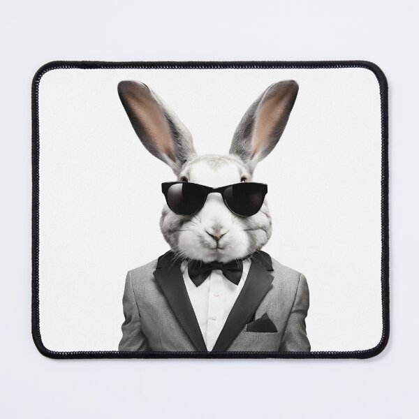 Item preview, cute bunny in a suit and sunglasses designed and sold by in-leggings.