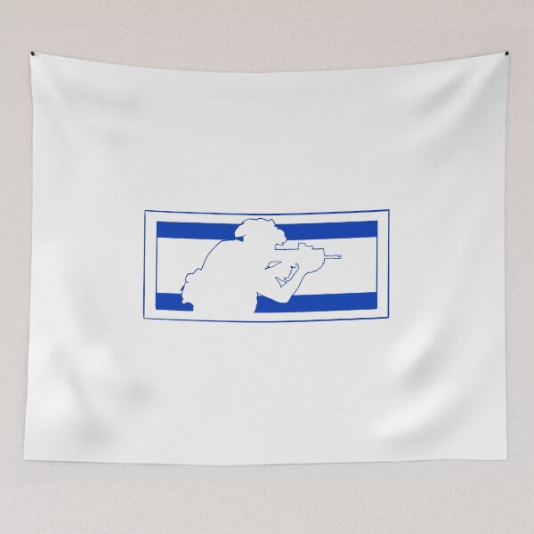 Item preview, israel soldier under national flag designed and sold by pbfirefly.