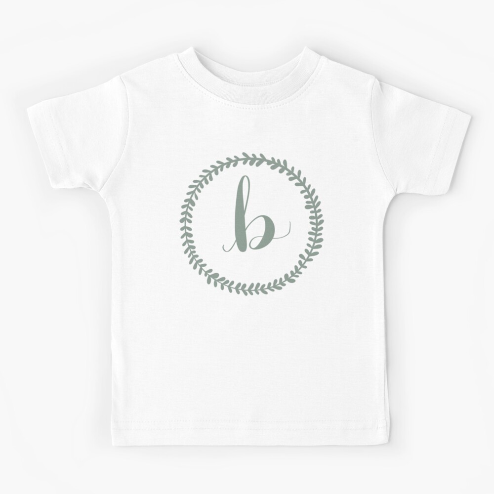 "Letter B Monogram Wreath" Kids T-Shirt For Sale By JamieIson | Redbubble