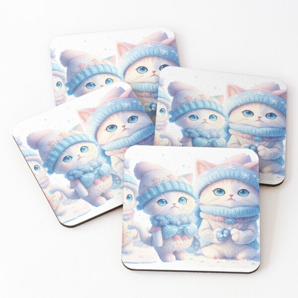 Item preview, Colorful cute cat wearing a Russian winter hat designed and sold by khaledsayed.