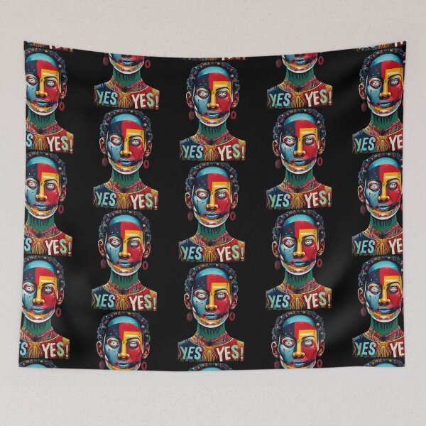 Item preview, Beautiful woman full of colors with the inscription Yes. Votes for women designed and sold by ArtFeverShop.