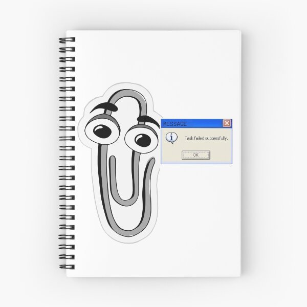 Item preview, clippy assistant task failed sucessfuly 20's nostagia designed and sold by sonizma.