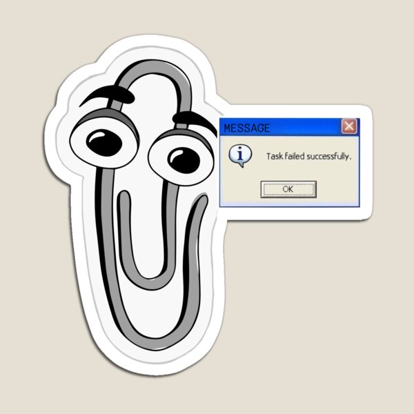 Item preview, clippy assistant task failed sucessfuly 20's nostagia designed and sold by sonizma.