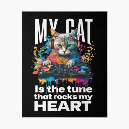 Funny Cute DJ Cat Metal Print for Sale by Nextlevellife