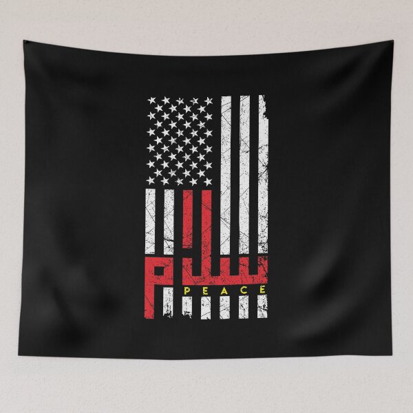 Item preview, Salam Peace In US Flag designed and sold by goodspy.