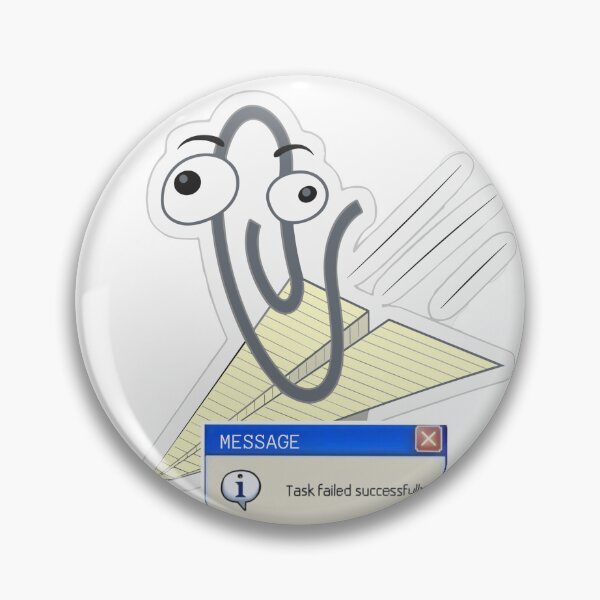 Item preview, clippy riding paper plane office assistant task failed sucessfuly 20's nostagia designed and sold by sonizma.