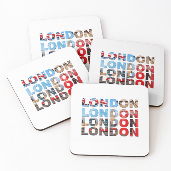 Item preview, London repeated font masked design designed and sold by Designovas.