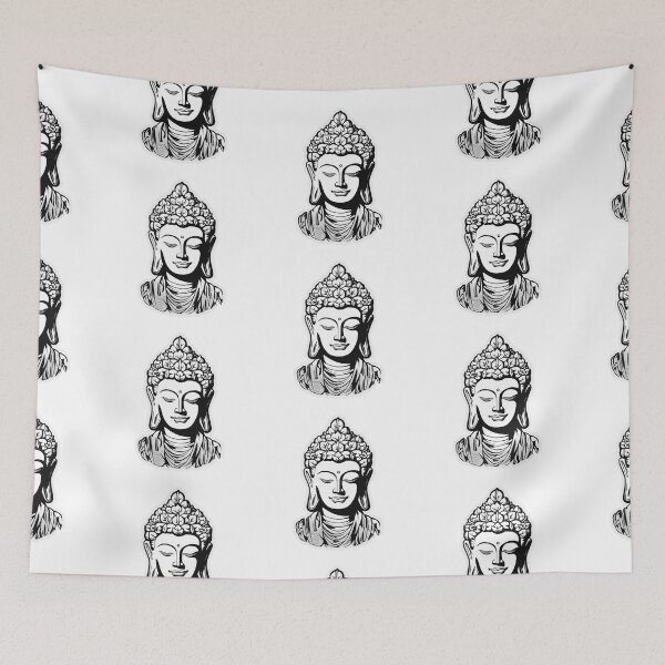 Item preview, Buddha Black White , home decoration for yoga and focus of attention designed and sold by MartynGrey.