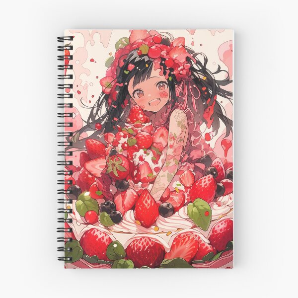 Item preview, Adorable Strawberry Blueberry Fruit Cake Anime Girl designed and sold by bubblegoth.