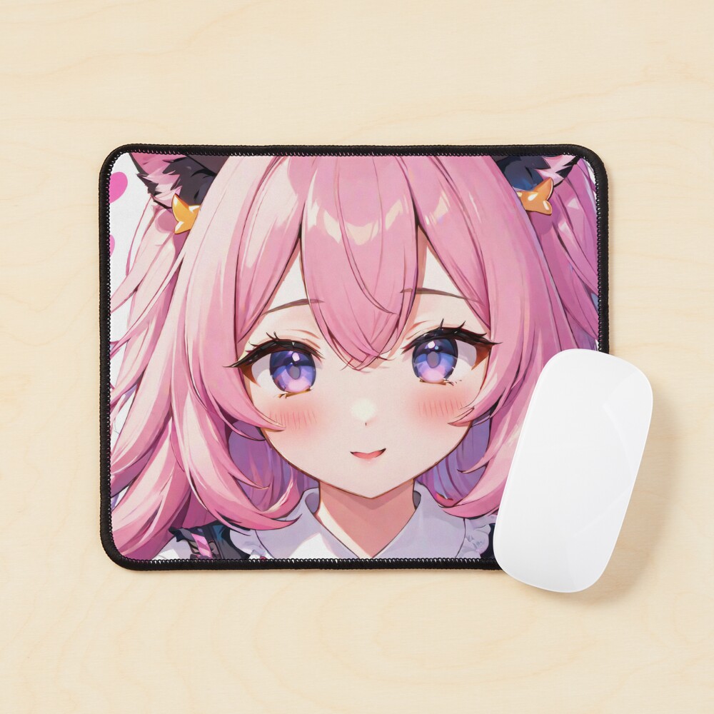 UwU Anime Cat Girl Pink Hair Sticker for Sale by HQualityClothes