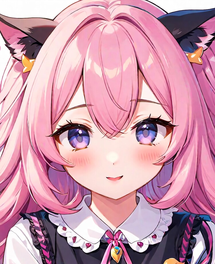 UwU Anime Cat Girl Pink Hair | iPad Case & Skin